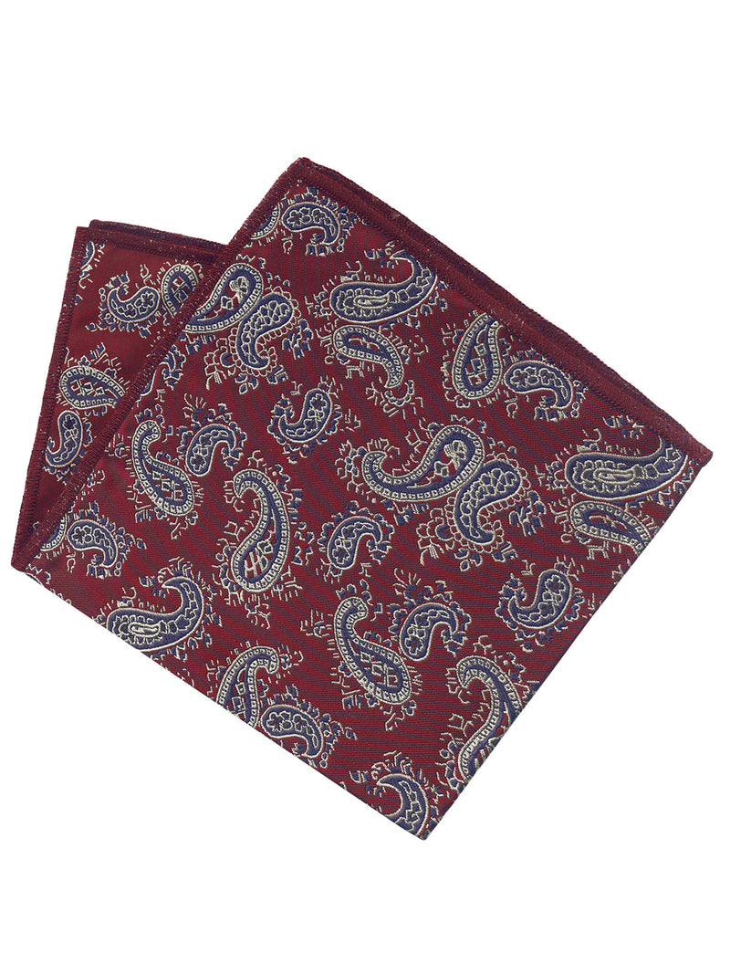 set pajarita y pañuelo bolsillo rojo cachemir