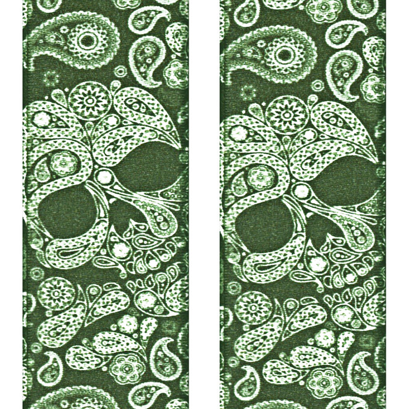 tirantes elasticos calaveras fantasia en verde