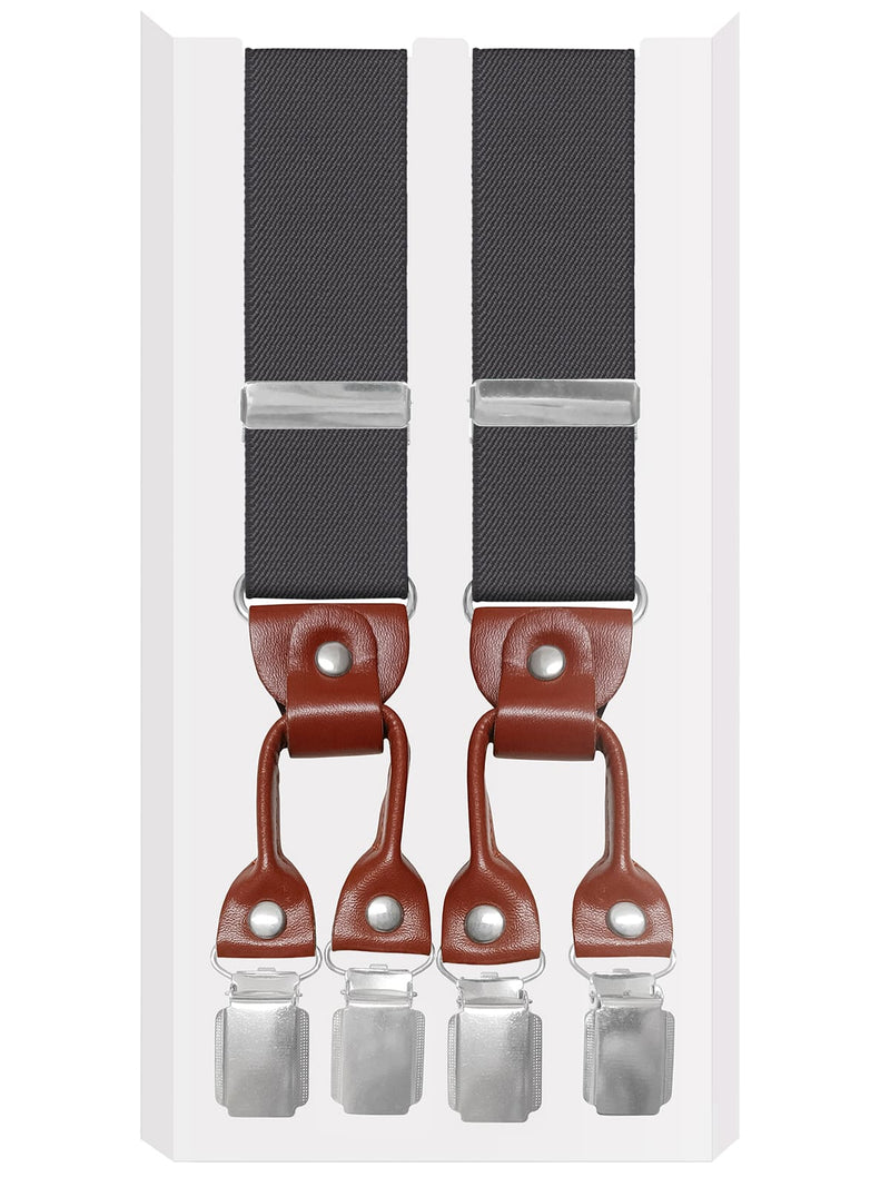 tirantes elasticos 6 pinzas gris marengo