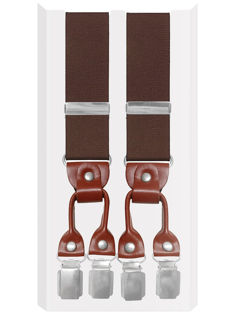 tirantes elasticos 6 pinzas marron