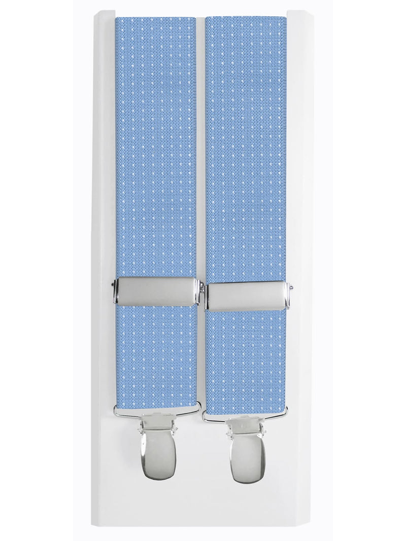 tirantes elasticos azul celeste topitos blancos
