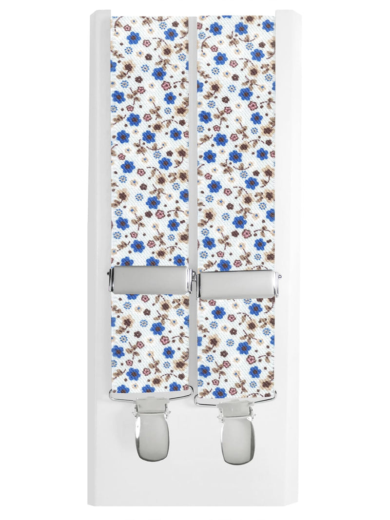 tirantes elasticos blanco motivo floral