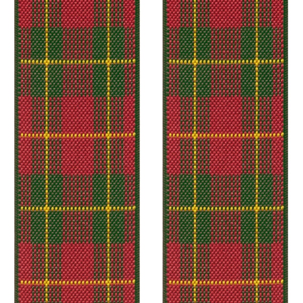 tirantes elasticos cuadros escoceses rojo y verde