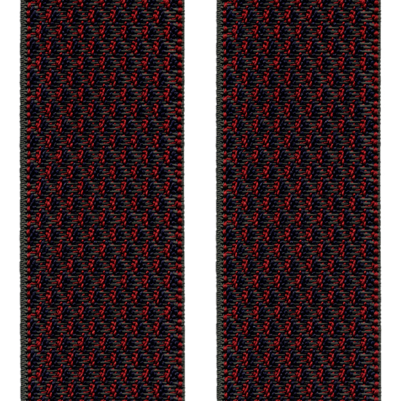 tirantes elasticos negro y rojo fantasia