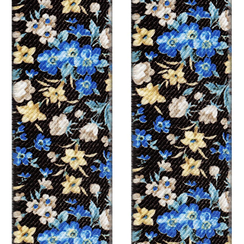 tirantes elasticos negro flores