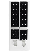 tirantes elasticos negro lunar blanco