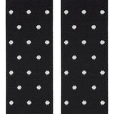 tirantes elasticos negros lunares blancos