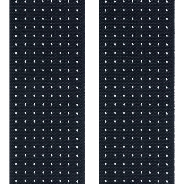 tirantes elasticos negro topitos blancos