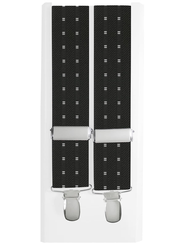tirantes elasticos negro topos blancos