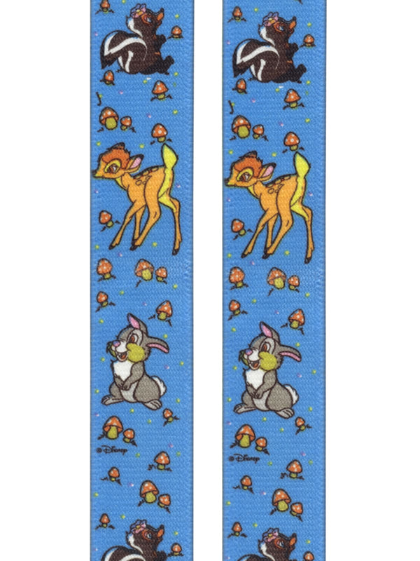 tirantes elasticos de niño azul con dibujos de Bambi