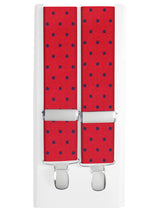tirantes elasticos rojo lunar azul marino