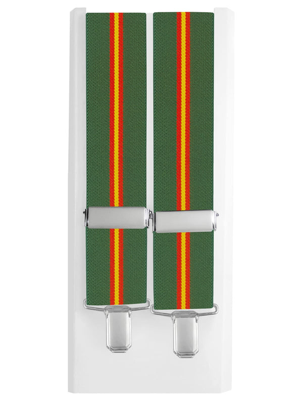 tirantes elasticos verde con bandera españa