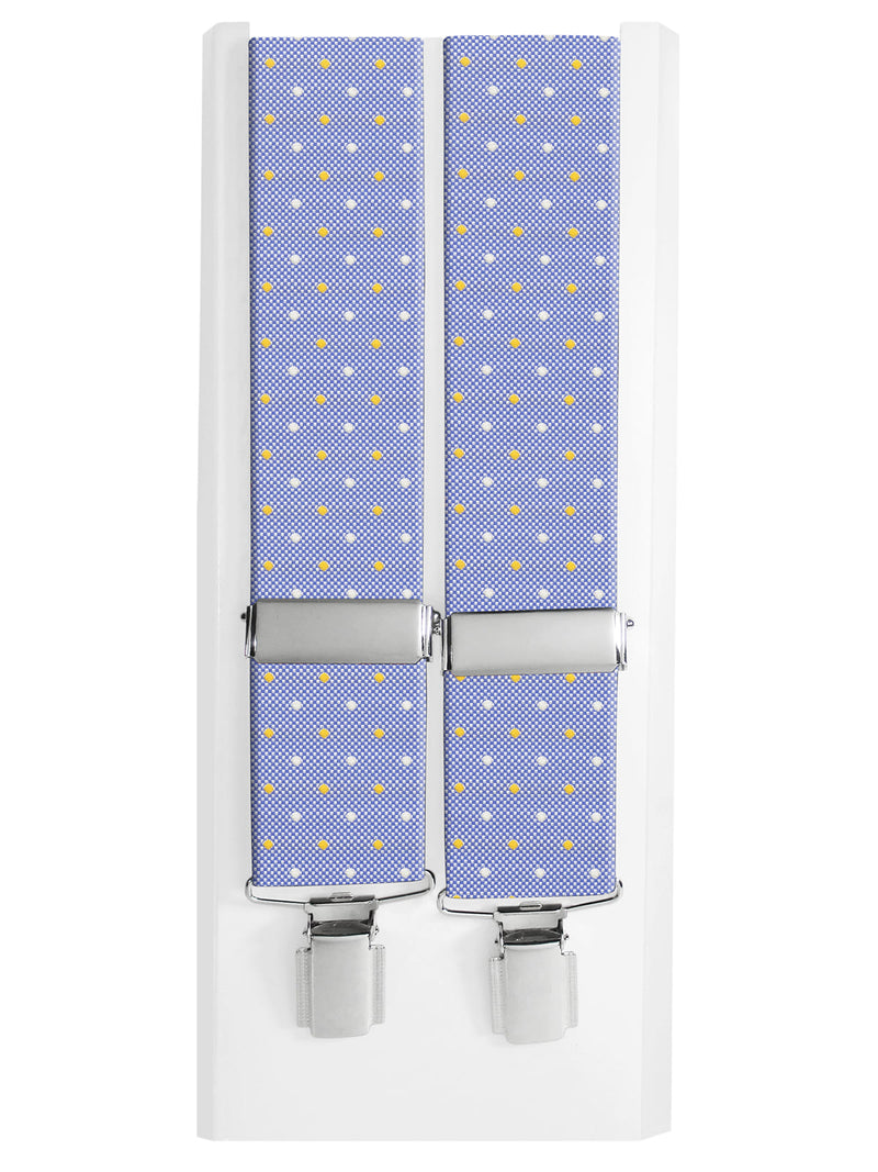 tirantes seda azul celeste con topos