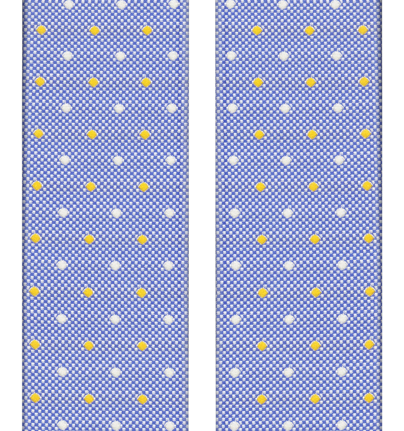 tirantes seda azul celeste con topos
