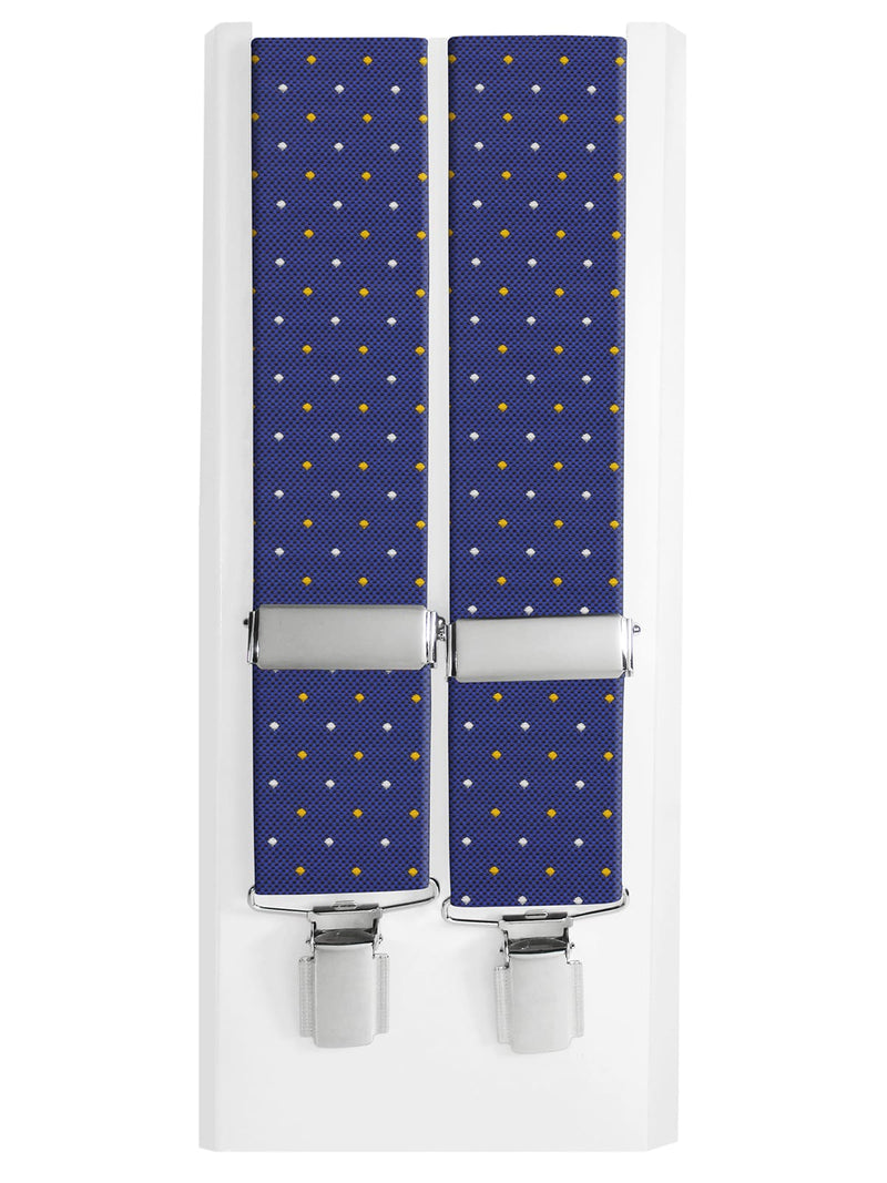 tirantes seda azul royal con topos