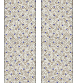 tirantes seda beige con motivo floral y topos azules