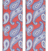 tirantes seda rojo coral con motivos cachemir