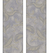 tirantes seda gris con motivo floral color oro