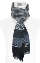 BUFANDA CLASICA HOMBRE FANTASIA MARINO GRIS