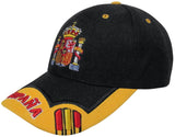 GORRA CON BORDADO ESCUDO DE ESPAÑA NEGRA