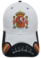 GORRA CON BORDADO ESCUDO DE ESPAÑA BLANCA