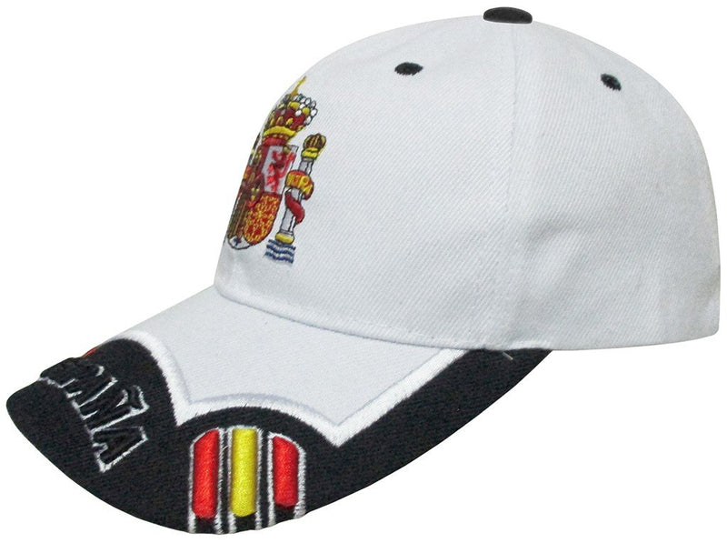 GORRA CON BORDADO ESCUDO DE ESPAÑA BLANCA