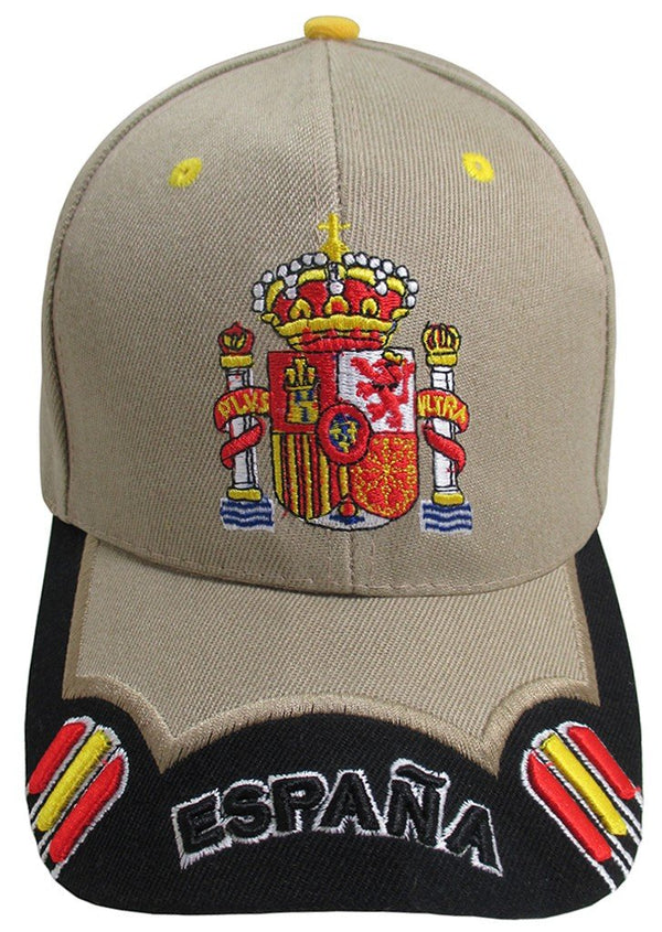 GORRA CON BORDADO ESCUDO DE ESPAÑA CAQUI