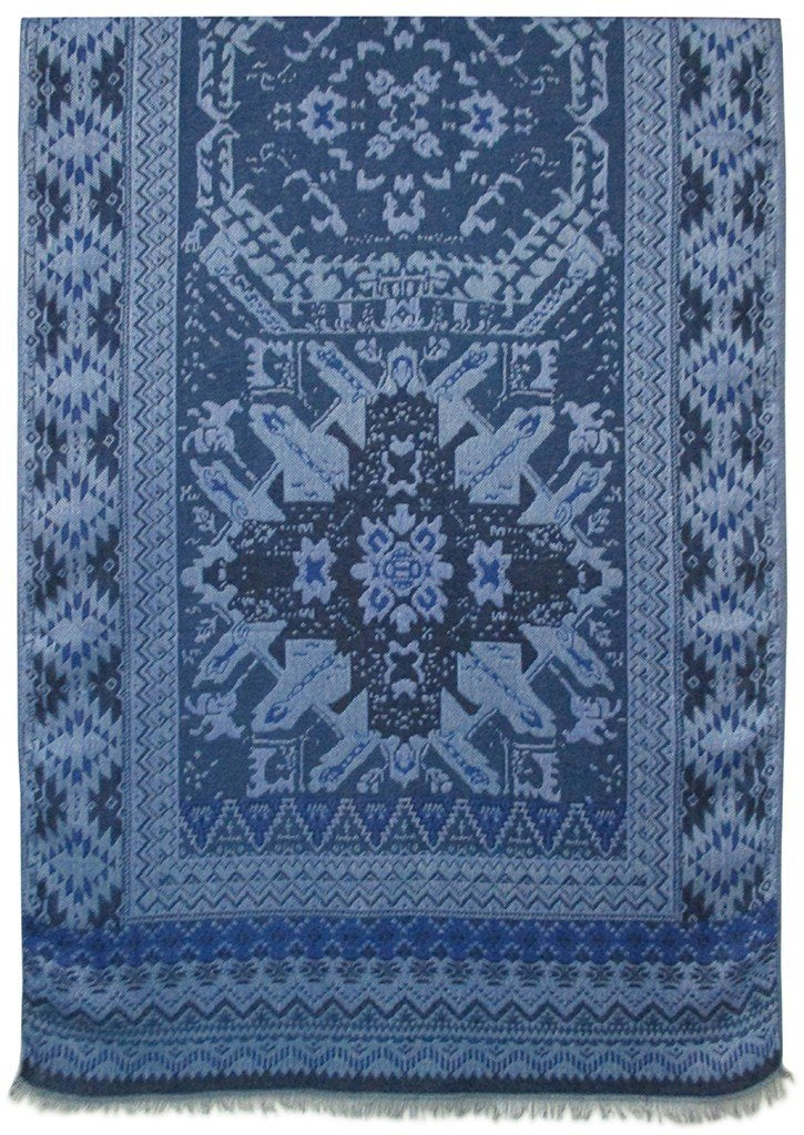 BUFANDA PASHMINA UNISEX MOTIVOS FANTASIA AZULON