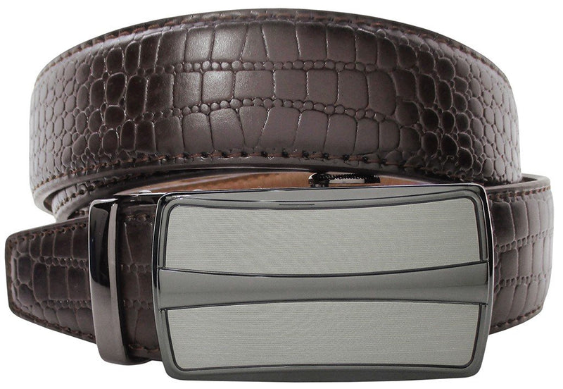 CINTURON HOMBRE AUTO-AJUSTABLE SERPIENTE MARRON