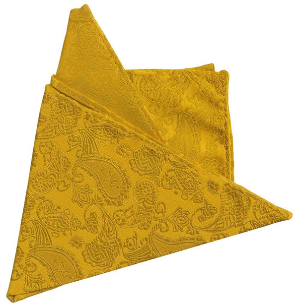 PAÑUELO DE BOLSILLO DORADO MOTIVOS CACHEMIR