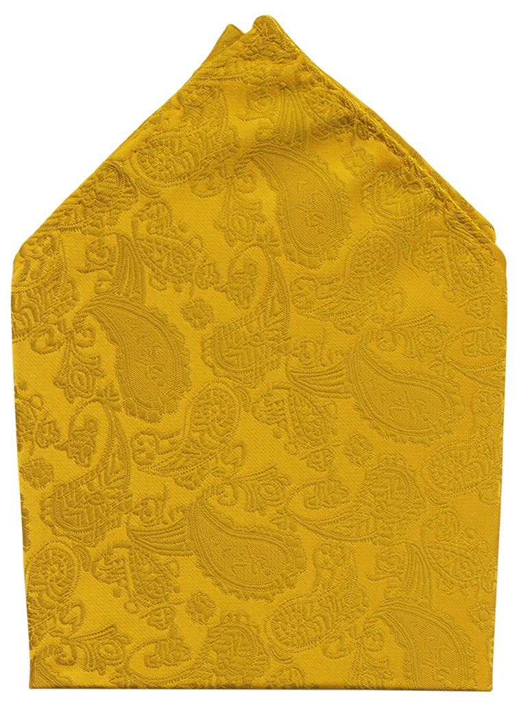 PAÑUELO DE BOLSILLO DORADO MOTIVOS CACHEMIR