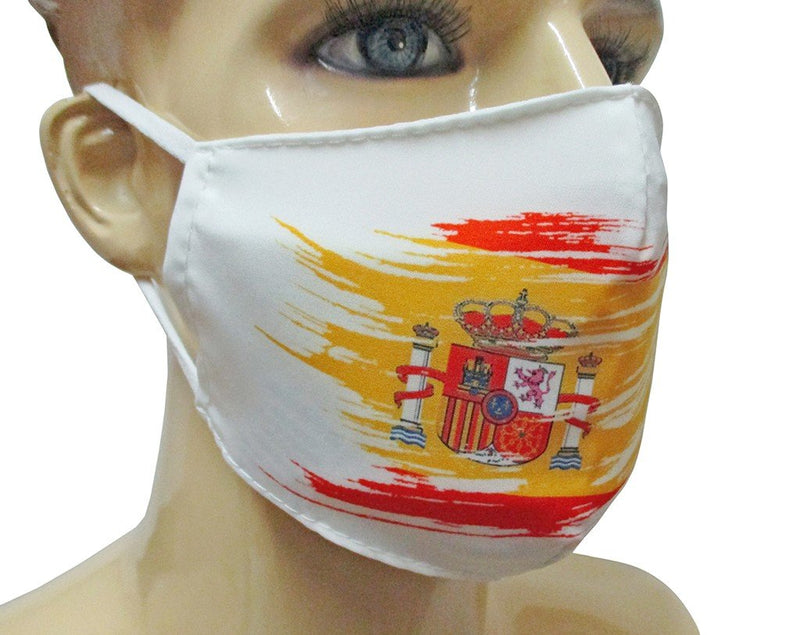 MASCARILLA FUNDA HIGIENICA DE TELA BLANCA ESCUDO ESPAÑA