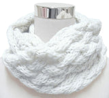 BUFANDA CUELLO PUNTO TRICOT BLANCO CRUDO