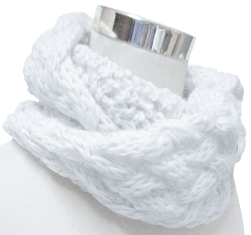 BUFANDA CUELLO PUNTO TRICOT BLANCO CRUDO