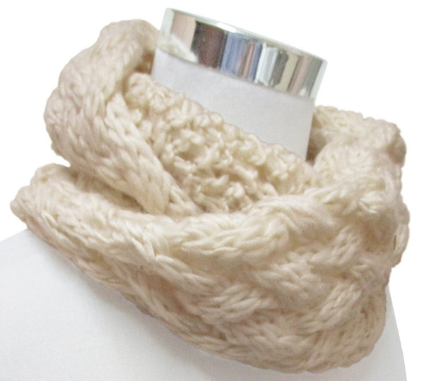 BUFANDA CUELLO PUNTO TRICOT BEIGE