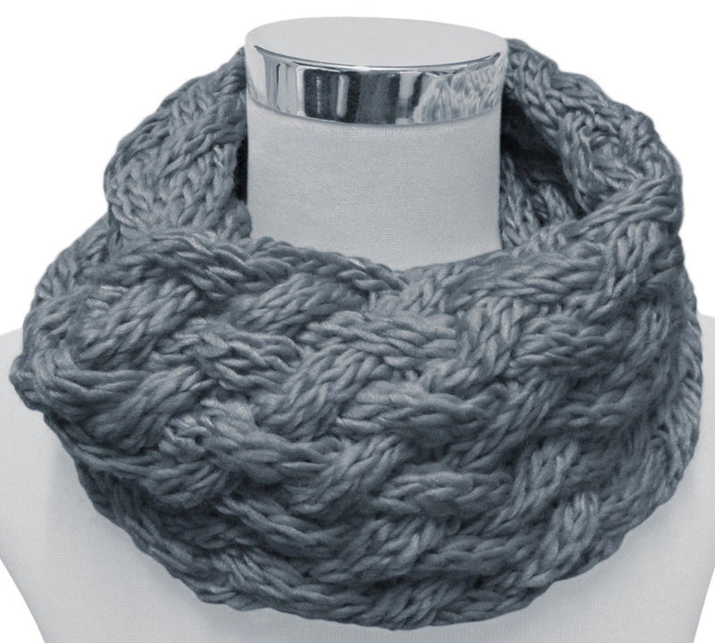 BUFANDA CUELLO PUNTO TRICOT GRIS