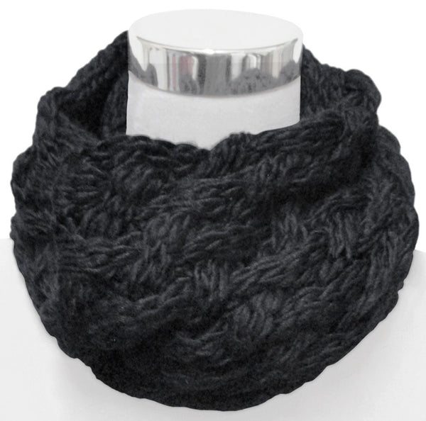 BUFANDA CUELLO PUNTO TRICOT NEGRO