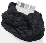 BUFANDA CUELLO PUNTO TRICOT NEGRO