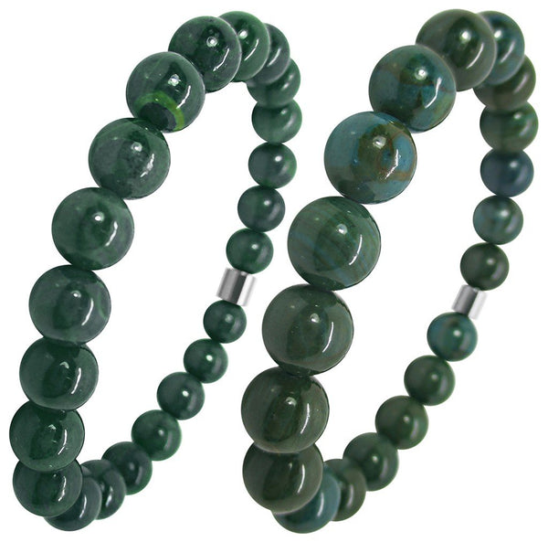 PULSERA PARA HOMBRE JASPE VERDE