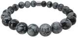 PULSERA PARA HOMBRE OBSIDIANA COPO DE NIEVE