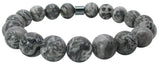 PULSERA PARA HOMBRE JASPE PICASSO GRIS