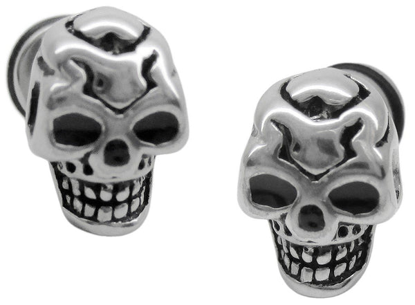 PENDIENTES ACERO CALAVERA PEQUEÑA