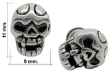 PENDIENTES ACERO CALAVERA GRANDE