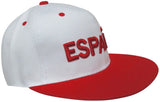 GORRA ESPAÑA BLANCA VISERA PLANA ROJA