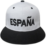 GORRA ESPAÑA BLANCA VISERA PLANA NEGRA