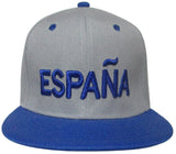 GORRA ESPAÑA GRIS VISERA PLANA AZUL ROYAL