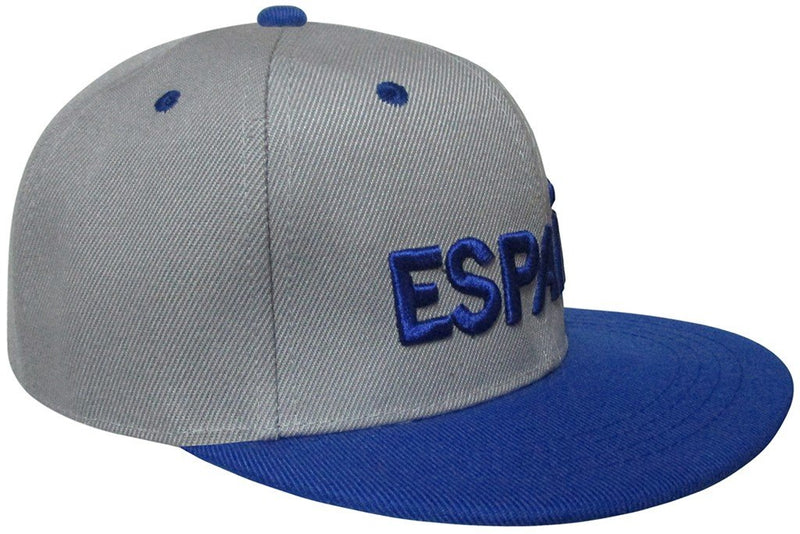 GORRA ESPAÑA GRIS VISERA PLANA AZUL ROYAL