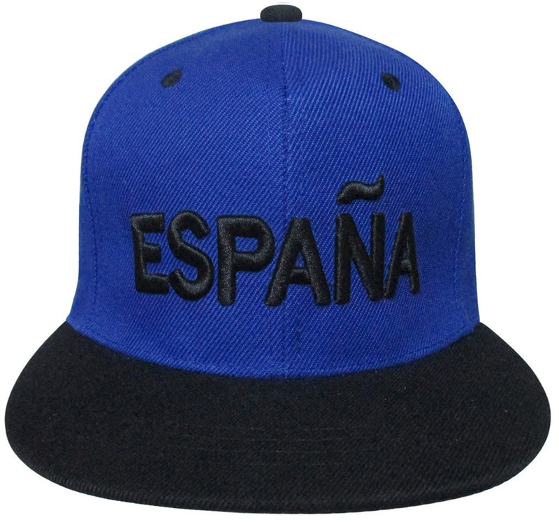 GORRA ESPAÑA AZULON VISERA PLANA NEGRA