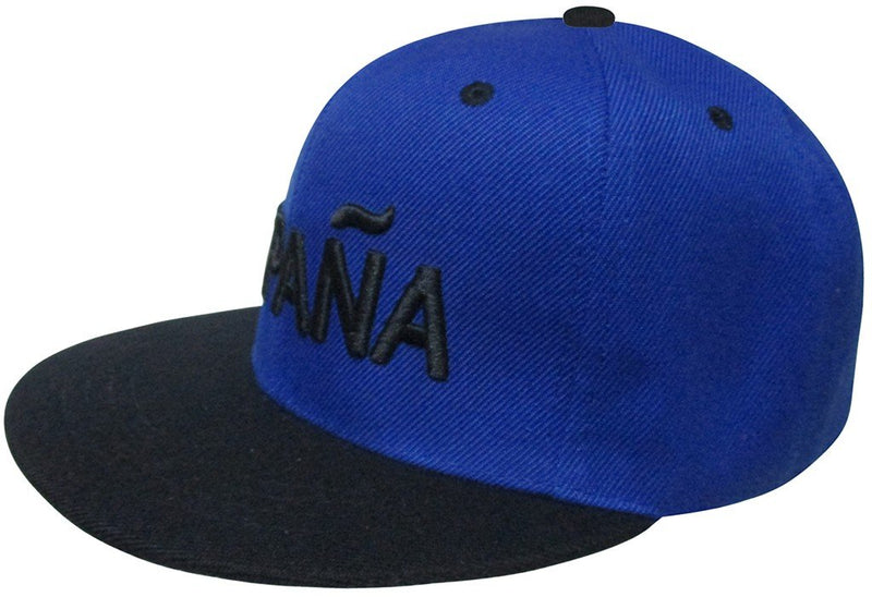 GORRA ESPAÑA AZULON VISERA PLANA NEGRA