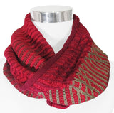 BUFANDA CUELLO TONOS MARRONES Y ROJOS